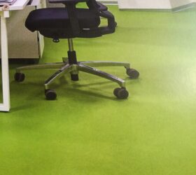 Pavimento in Linoluem Ecologico, verde Lime